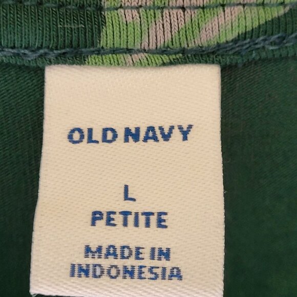 Old Navy Women's Dress Petite Large LP Green Flowy Floral NWT - Picture 3 of 5